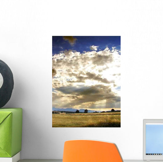 Sun and Clouds Fight Wall Decal