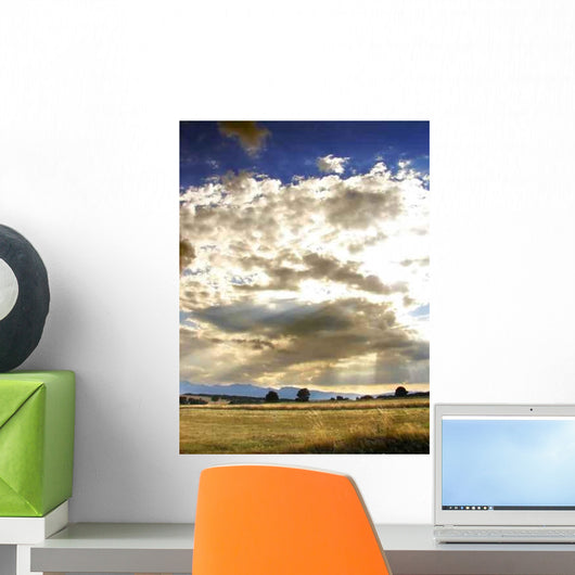 Sun and Clouds Fight Wall Decal