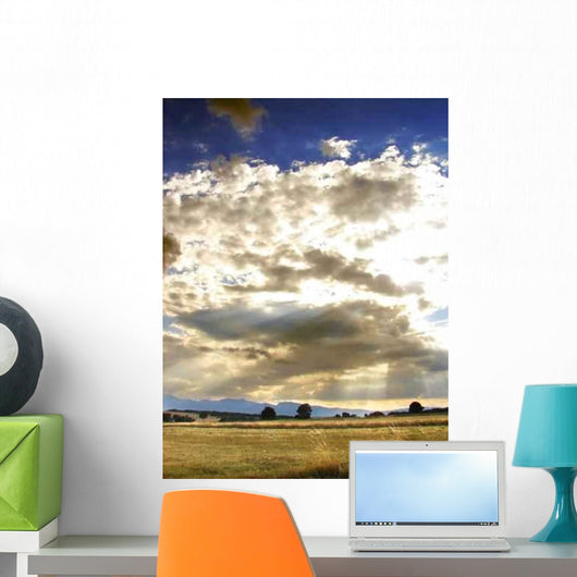 Sun and Clouds Fight Wall Decal