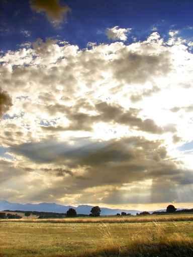 Sun and Clouds Fight Wall Decal