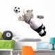 Rhino Plays Soccer Football Wall Decal