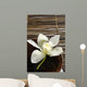 Bowl Orchid Bamboo Mat Wall Decal