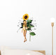 Sunflower Fairy Wall Decal