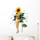 Sunflower Fairy Wall Decal