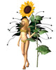 Sunflower Fairy Wall Decal