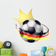 Soccer King Hearts Wall Decal