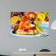 Fruit salad on waffle Wall Mural