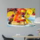 Fruit salad on waffle Wall Mural