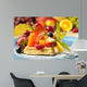 Fruit salad on waffle Wall Mural