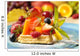 Fruit salad on waffle Wall Mural