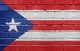 Flag Puerto Rico Brick Wall Decal