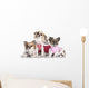 4 Chihuahuas Dressed-up Wall Decal
