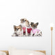 4 Chihuahuas Dressed-up Wall Decal
