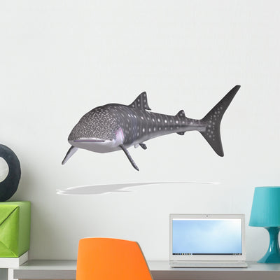 Whale Shark Wall Decal shown on a wall