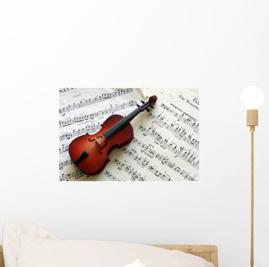 Cello with Music Wall Decal