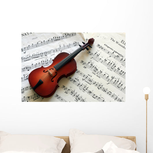Cello with Music Wall Decal