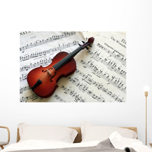 Cello with Music Wall Decal