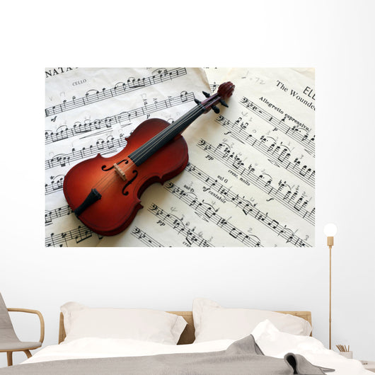 Cello with Music Wall Decal
