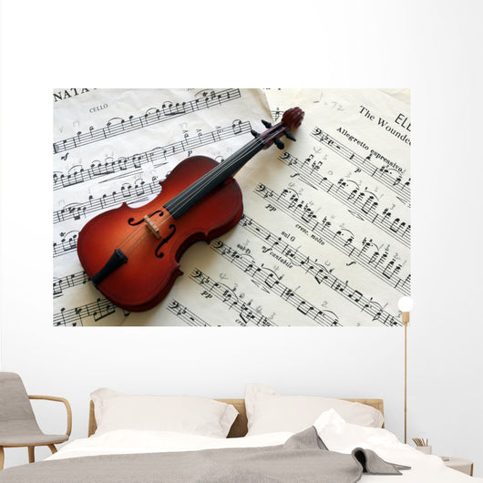 Cello with Music Wall Decal