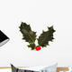 Holly and Red Berries Wall Decal