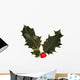 Holly and Red Berries Wall Decal