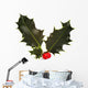 Holly and Red Berries Wall Decal