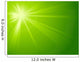 Asymmetric Green Light Burst Wall Decal