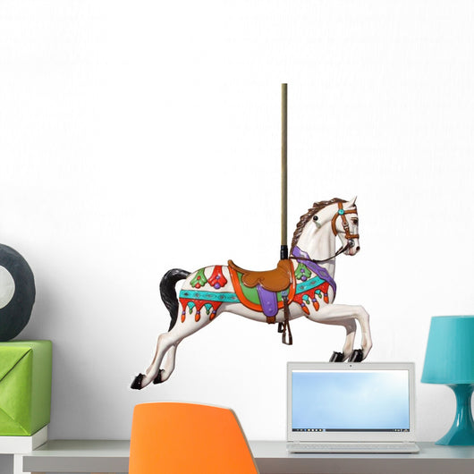 Merry-go-round Horse with Pole Wall Decal