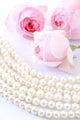 String of pearls and roses Wall Decal
