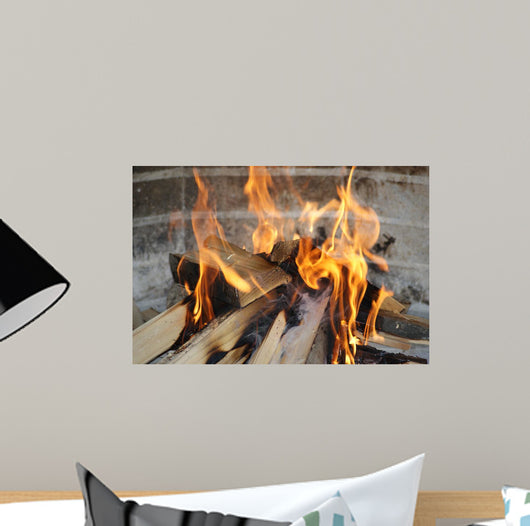 Wood Fire Wall Decal