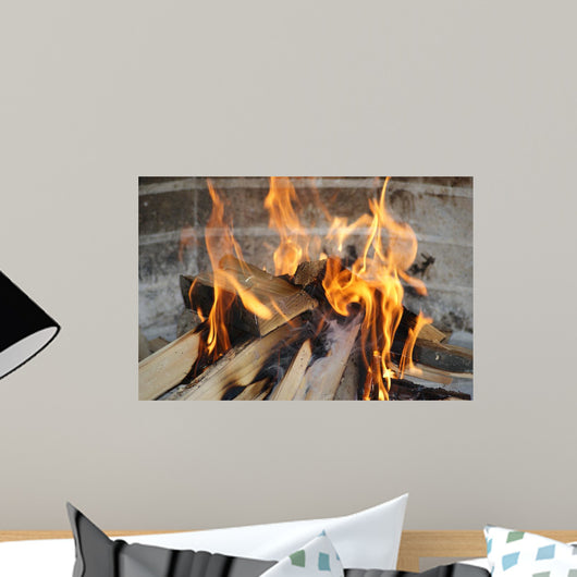 Wood Fire Wall Decal
