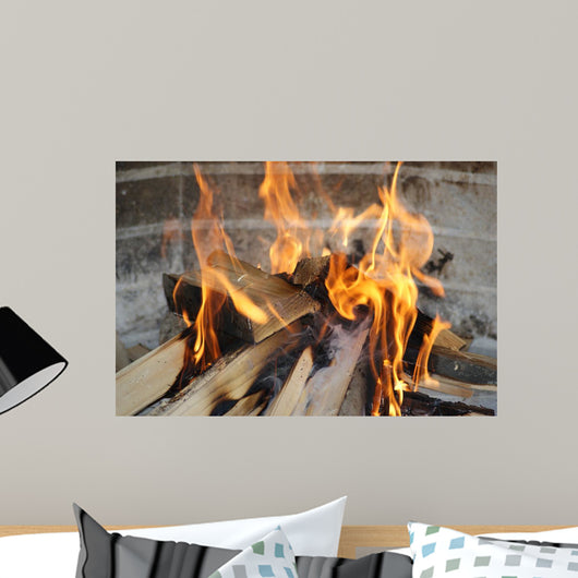Wood Fire Wall Decal