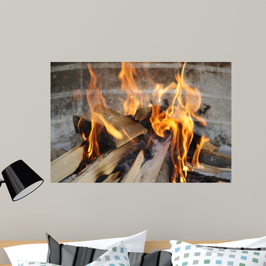 Wood Fire Wall Decal