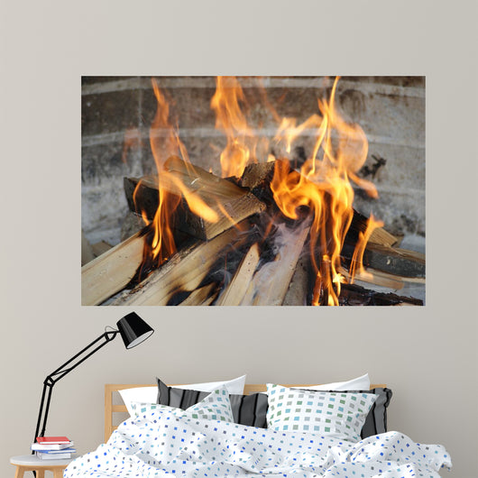 Wood Fire Wall Decal