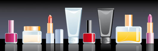 Cream Perfume Lipstick and Wall Decal Panoramic