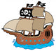 Pirate Ship Wall Decal Design 2