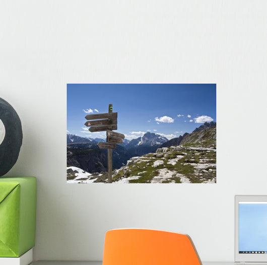 Signpost Mountains Wall Decal
