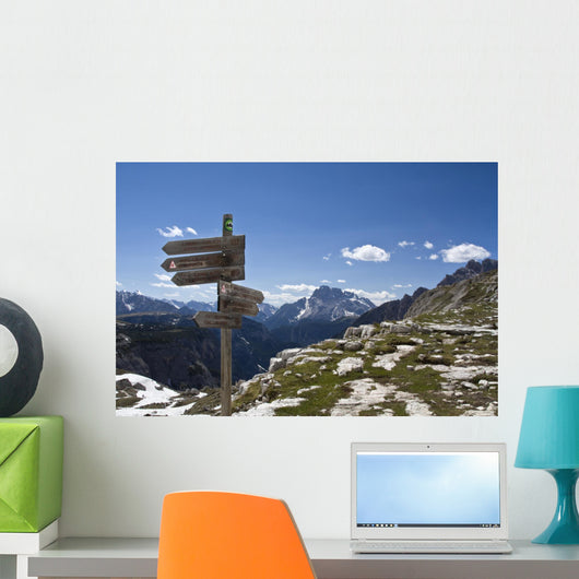 Signpost Mountains Wall Decal