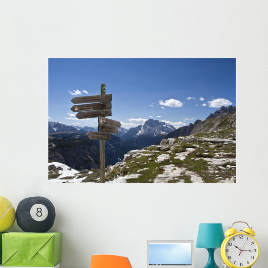 Signpost Mountains Wall Decal