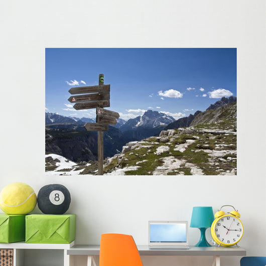 Signpost Mountains Wall Decal