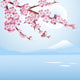 Cherry Blossom Blue Sky Wall Decal