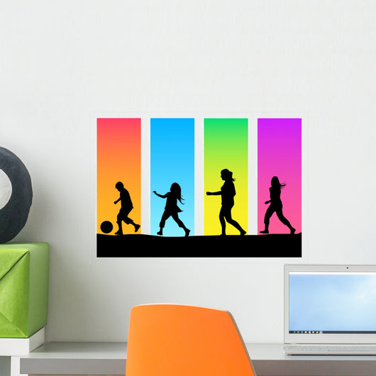 Children Playing Wall Decal
