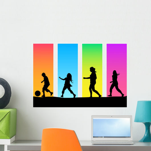 Children Playing Wall Decal