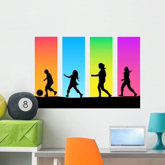 Children Playing Wall Decal
