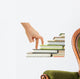 Hand and Book Stairs Wall Decal