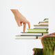 Hand and Book Stairs Wall Decal