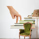 Hand and Book Stairs Wall Decal