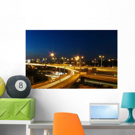 Highway Night Wall Decal