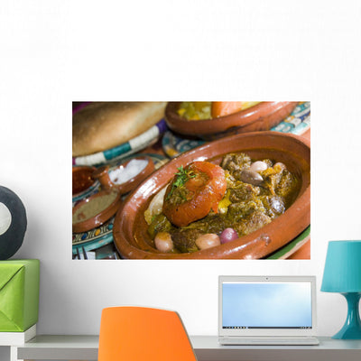 Lamb Tagine Dinner Casablanca Wall Decal shown on a wall