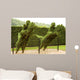 Two Horsemen Jumping Fence Wall Decal